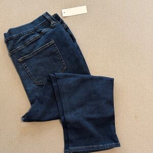 Denim&Co Women’s Classic Deep Indigo Ankle Jeans, Size 18P